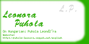 leonora puhola business card